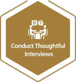 Conduct Thoughtful Interviews Icon